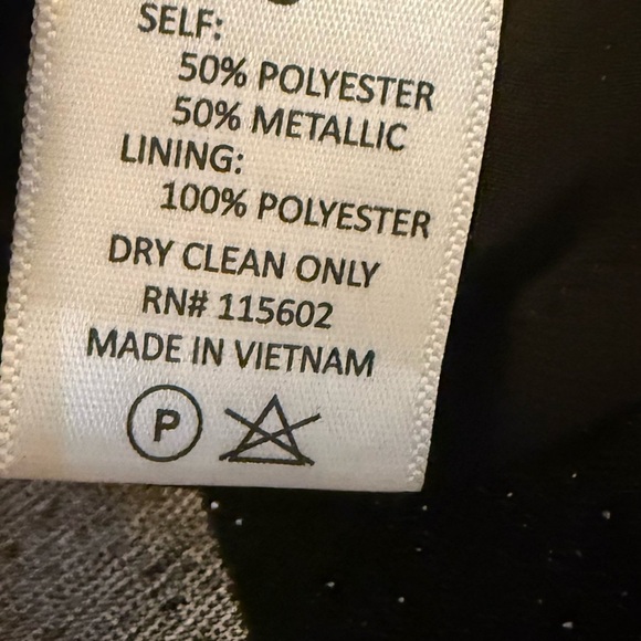 Lush Metallic Black Front Tie Top, Size S - Picture 6 of 6